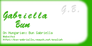 gabriella bun business card